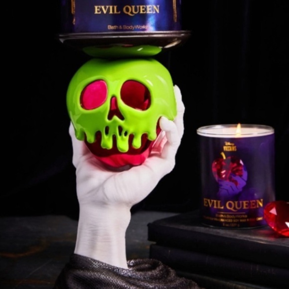 Disney Villains Maleficent Candle Holder Green Skull